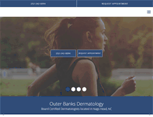 Tablet Screenshot of outerbanksdermatology.com